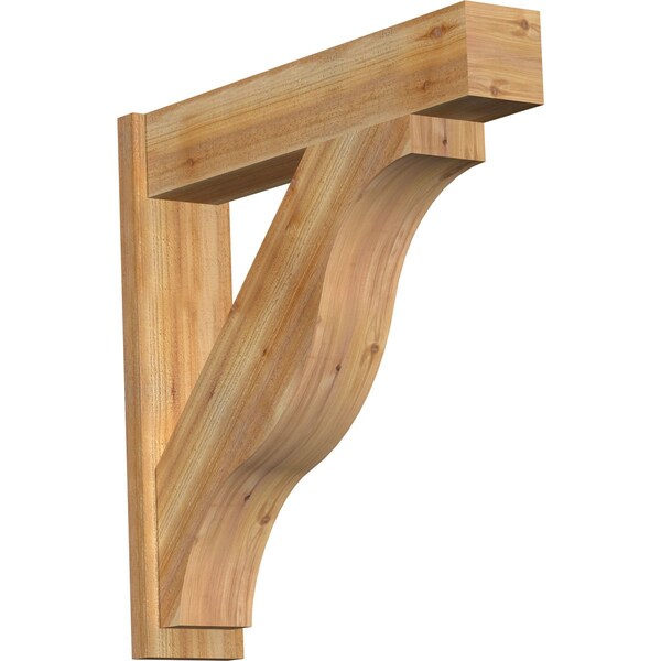 Ekena Millwork Funston Block Rough Sawn Outlooker, Western Red Cedar, 8"W x 38"D x 38"H OUT08X38X38FST05RWR - main